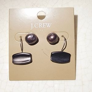 J. Crew modernist 2 pair of dark earrings dark academia brutalist